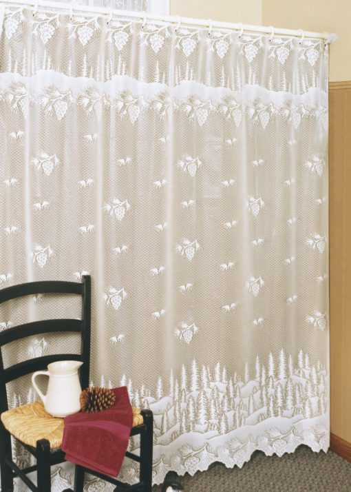 Pinecone Lace Shower Curtain