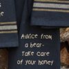 Advice From A Bear Embroidered Dishtowel