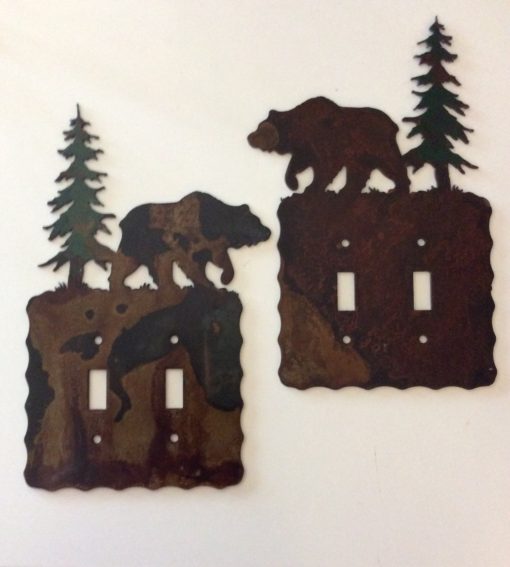 Bear Double Toggle Switch Plate Cover