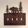 Bear Quad Toggle Switch Plate Cover