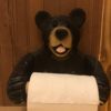 Wood Bear Toilet Paper Holder