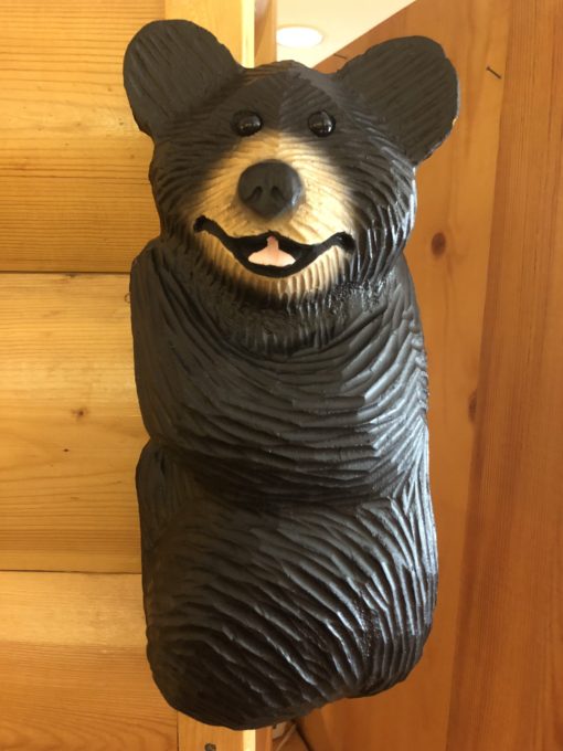 Wood Carved Hanging Bear