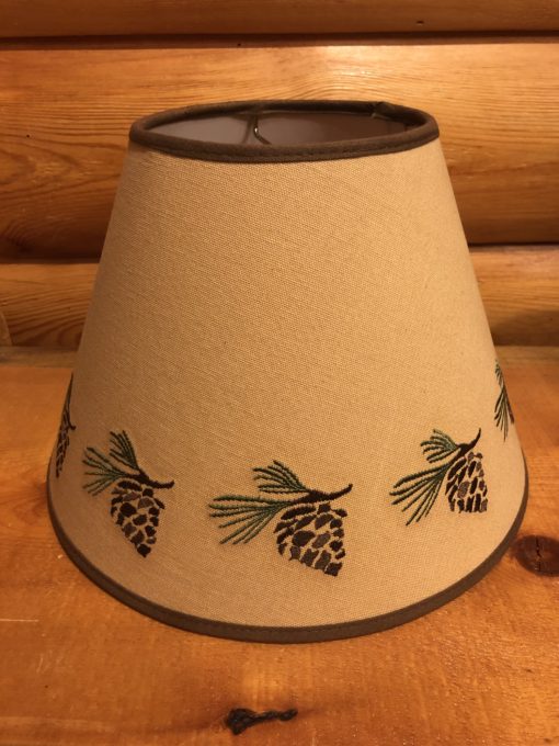 Pinecone Embroidered Lamp Shade