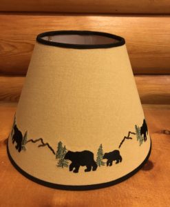 Black Bear Embroidered Lamp Shade