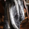 Black Wolf Fur Throw