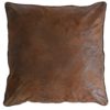 JB4164-Medium Brown Faux Leather Euro Sham