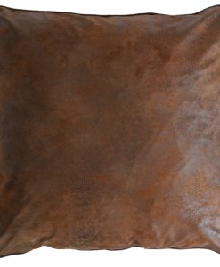 JB4164-Medium Brown Faux Leather Euro Sham