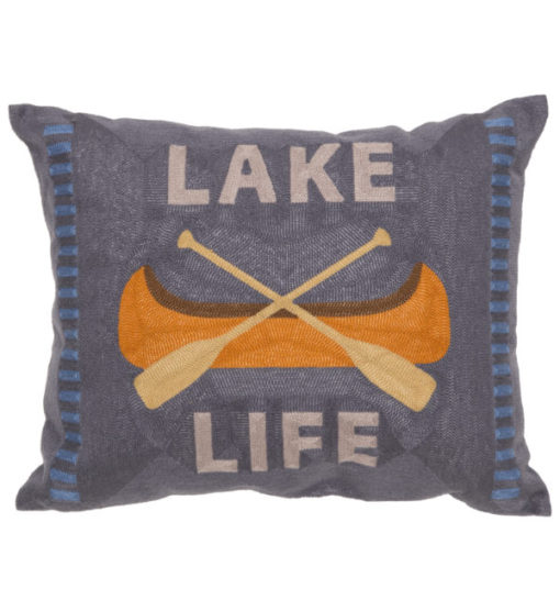 Lake Life Chain Stitch Pillow