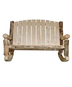 Outdoor Log Loveseat Rocker