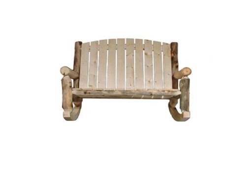 Outdoor Log Loveseat Rocker
