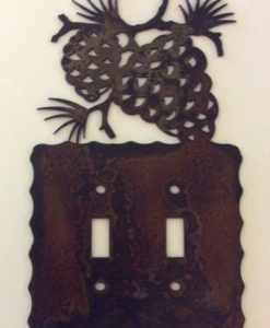 Pine Cone Double Toggle Switch Plate Cover