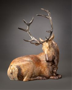 "Summit" Bronze Elk Sculpture by Joshua Tobey