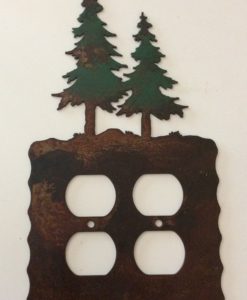 Pine Tree Double Outlet Switch Plate Cover